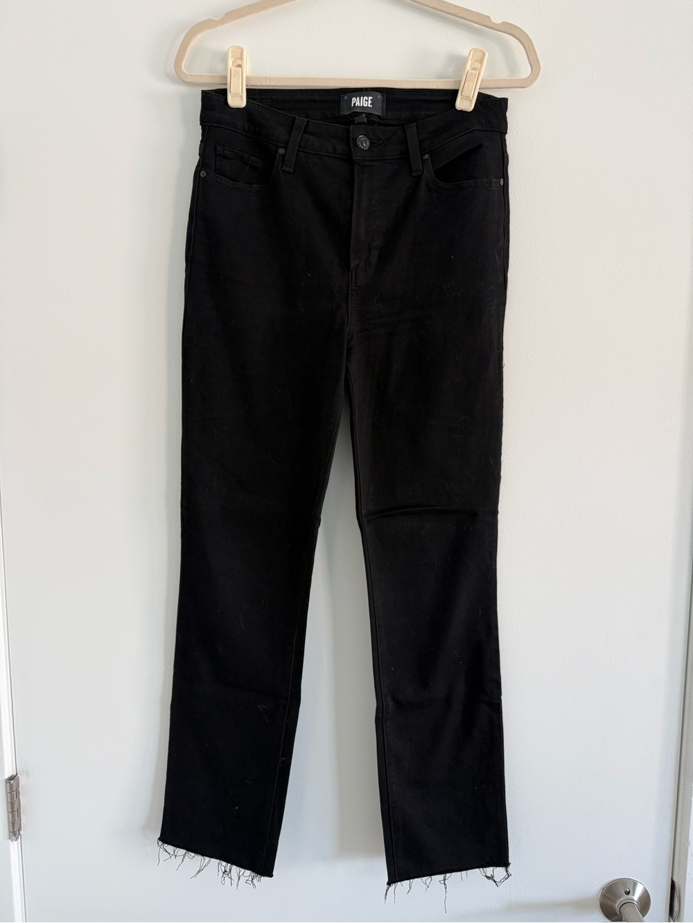 PAIGE Black Straight Jeans
